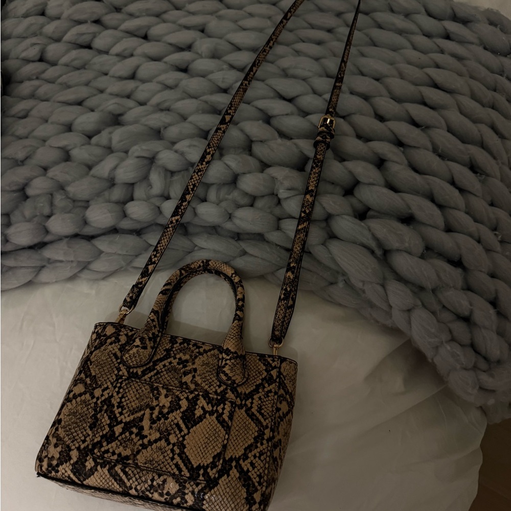 a new day Brown Snake Print Crossbody Bag